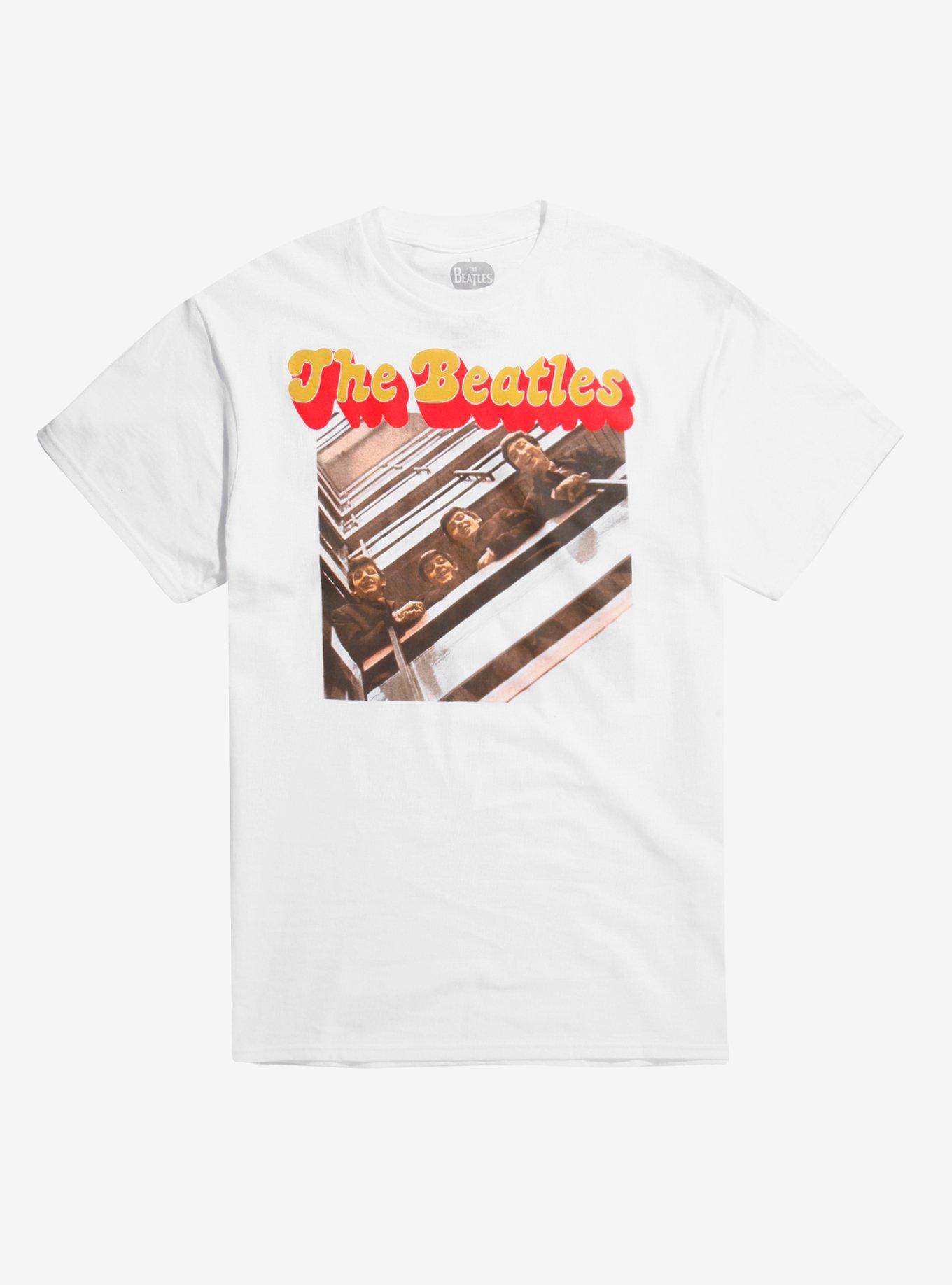 The Beatles Stairwell Photo T-Shirt, WHITE, hi-res