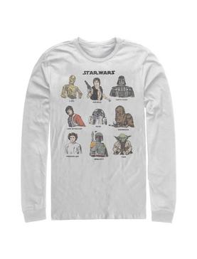 Star Wars Retro Character Cast Long-Sleeve T-Shirt, , hi-res