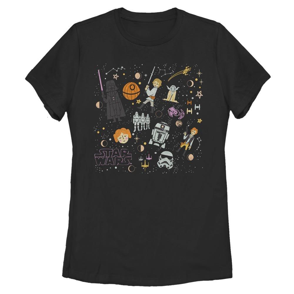 Star Wars Icons Collage Womens T-Shirt, BLACK, hi-res