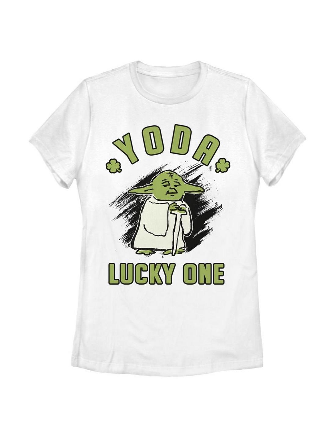 Star Wars Doodle Yoda Lucky Womens T-Shirt, WHITE, hi-res