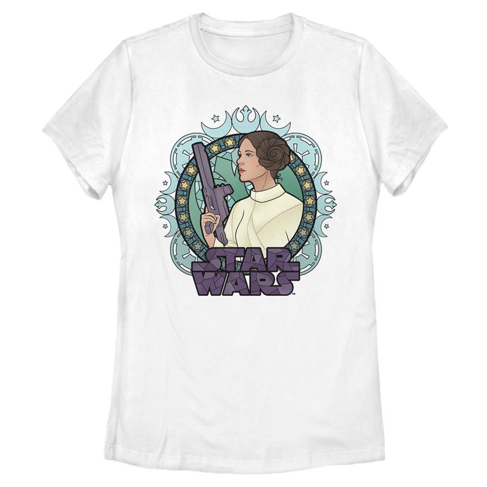 Star Wars Leia Glass Womens T-Shirt, WHITE, hi-res