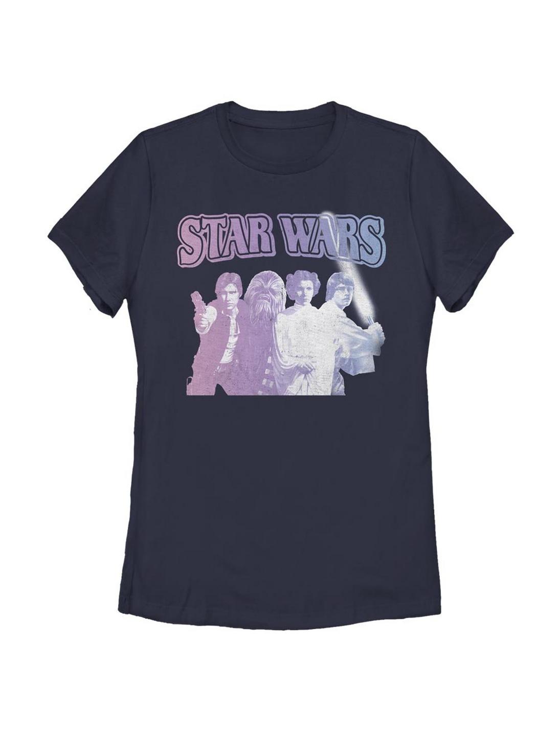 Star Wars Vintage Classic Group Womens T-Shirt, NAVY, hi-res