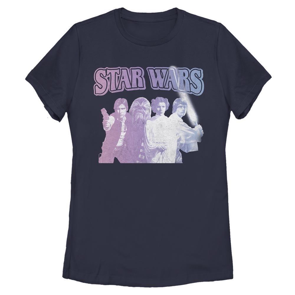 Star Wars Vintage Classic Group Womens T-Shirt, NAVY, hi-res