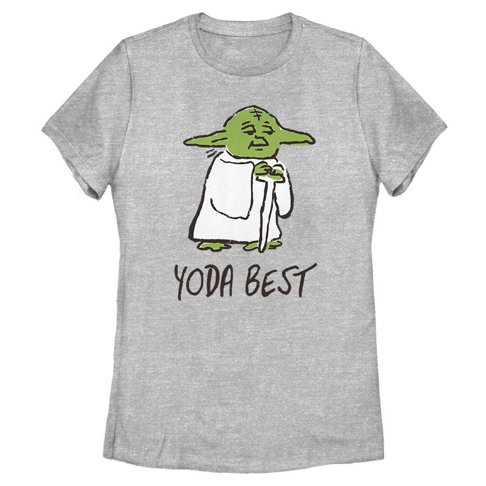 Star Wars Yoda Best Doodle Womens T-Shirt, ATH HTR, hi-res