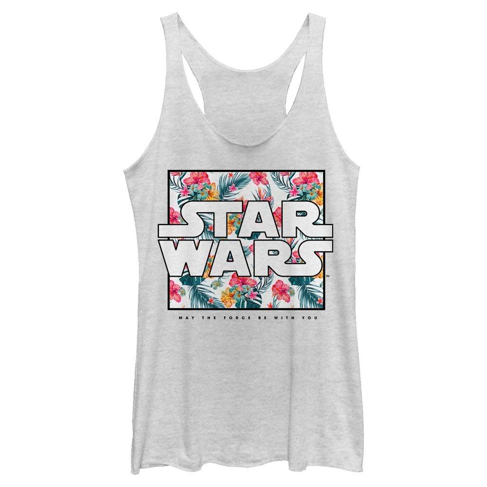 Star Wars Floral Box Womens Tank Top, WHITE HTR, hi-res