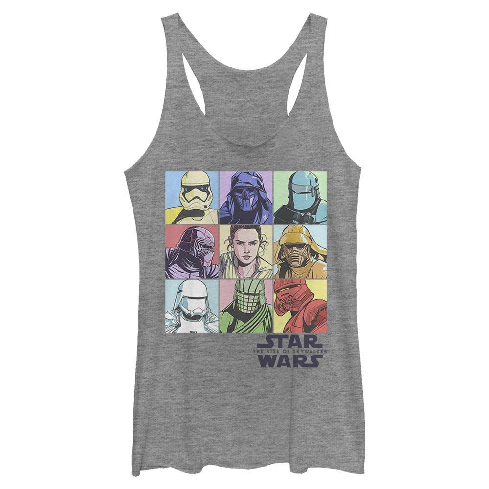 Star Wars Episode IX The Rise Of Skywalker Pastel Rey Boxes Womens Tank Top, GRAY HTR, hi-res