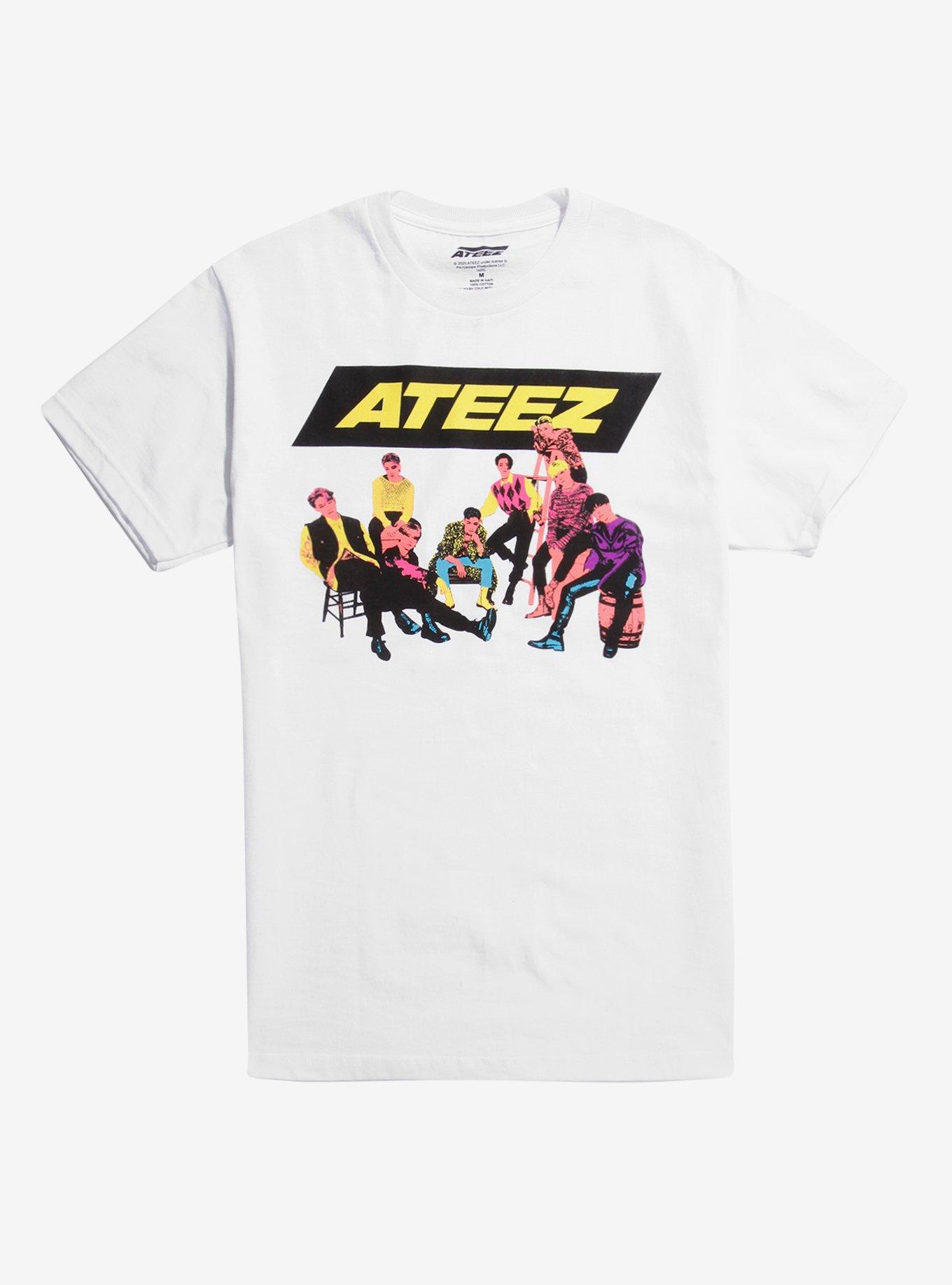 ATEEZ Neon Photo T-Shirt, WHITE, hi-res