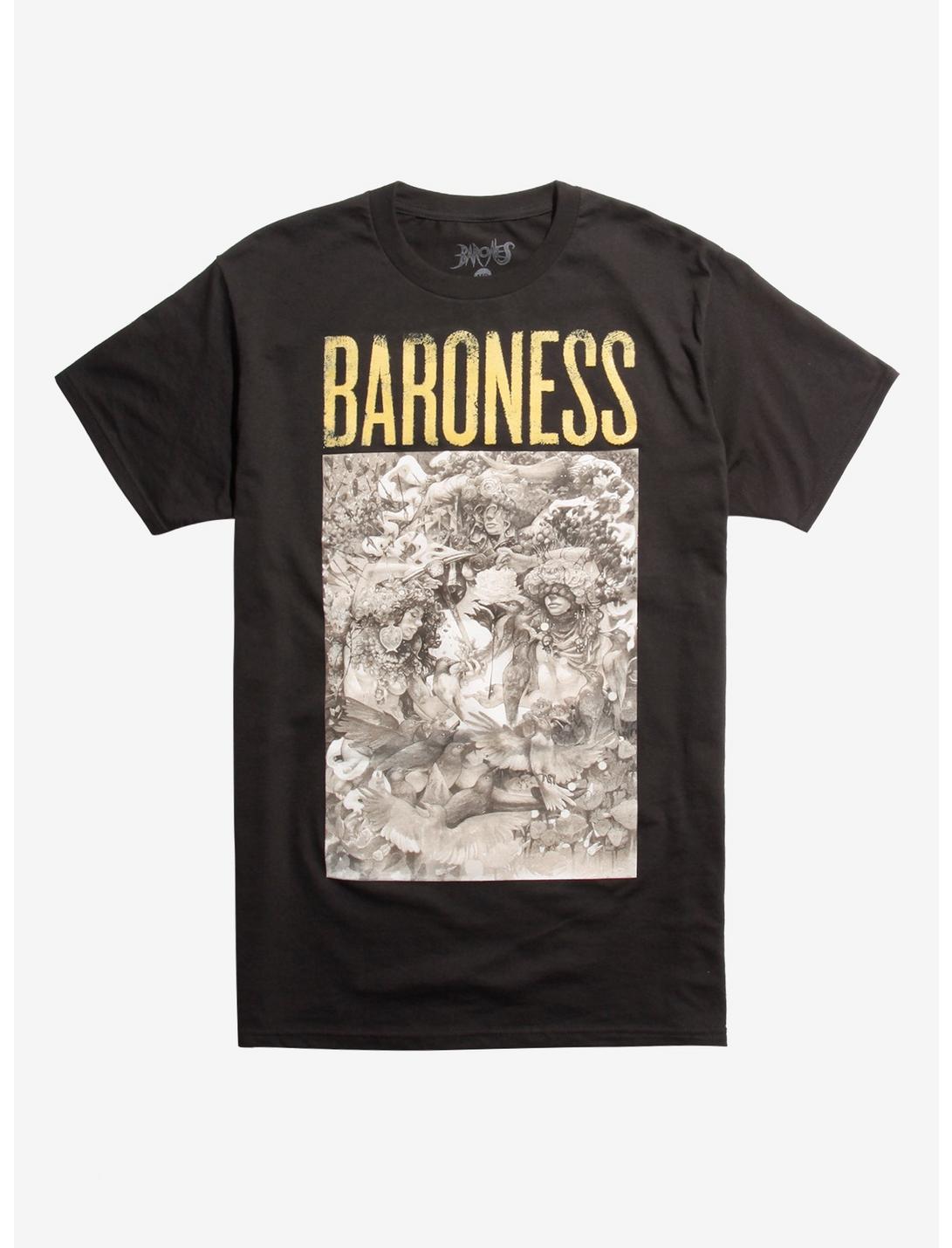 Baroness Gold & Grey Album Art T-Shirt, BLACK, hi-res