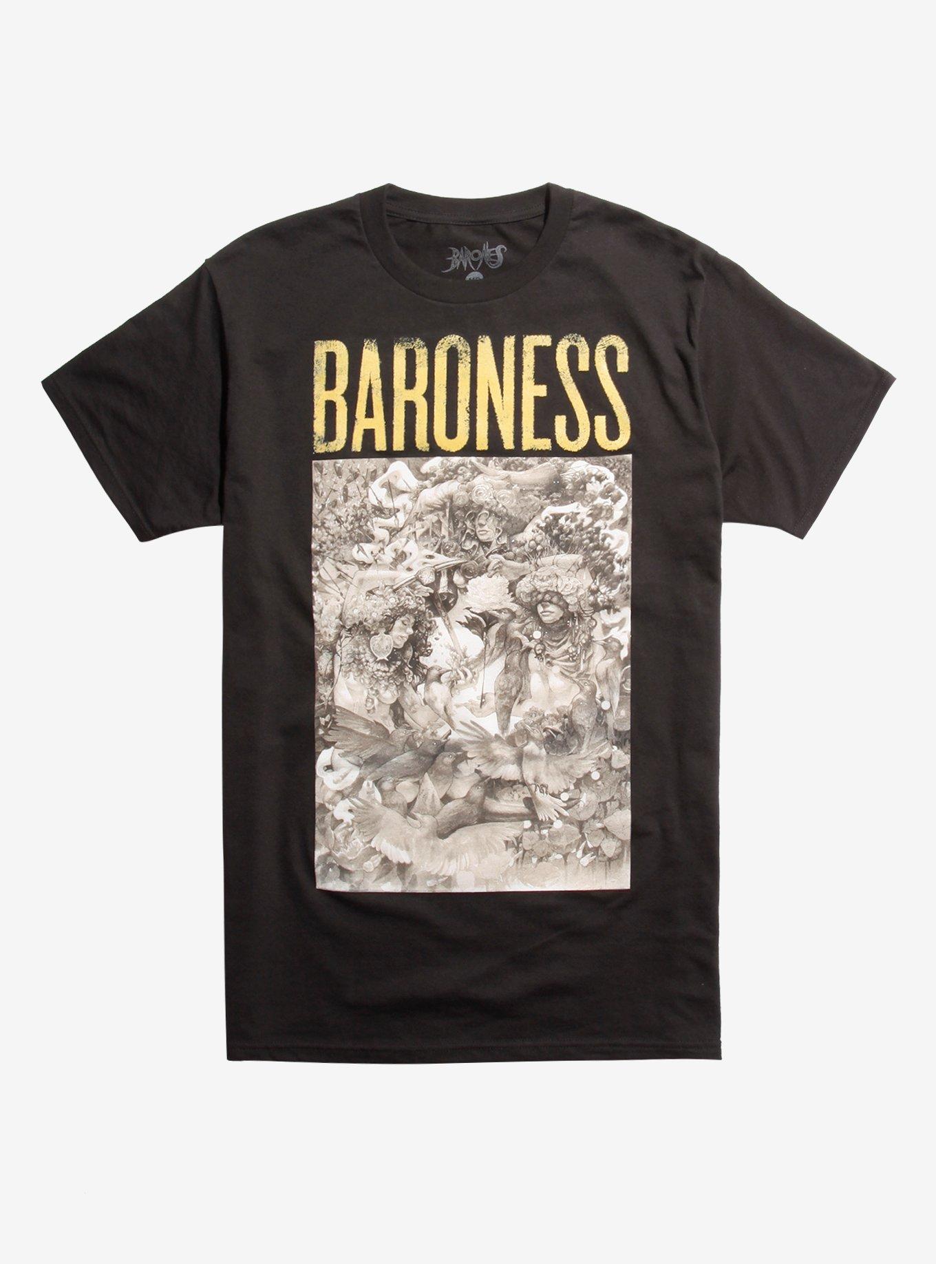 Baroness Gold & Grey Album Art T-Shirt, BLACK, hi-res