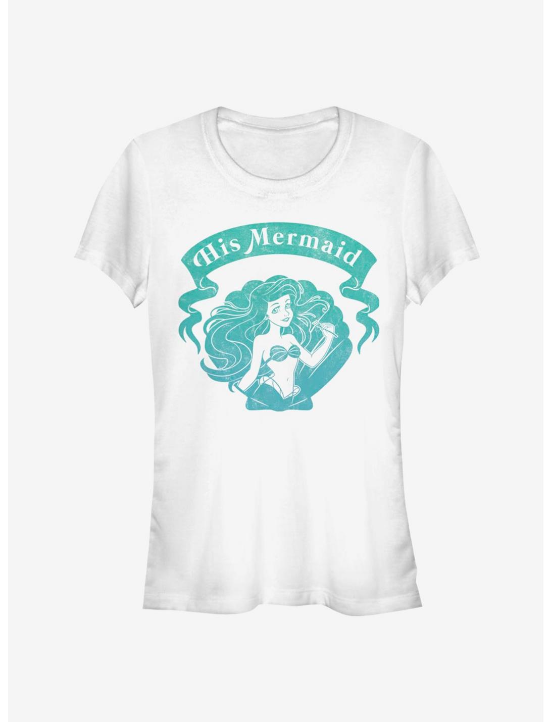 Disney The Little Mermaid His Mermaid Girls T-Shirt, WHITE, hi-res
