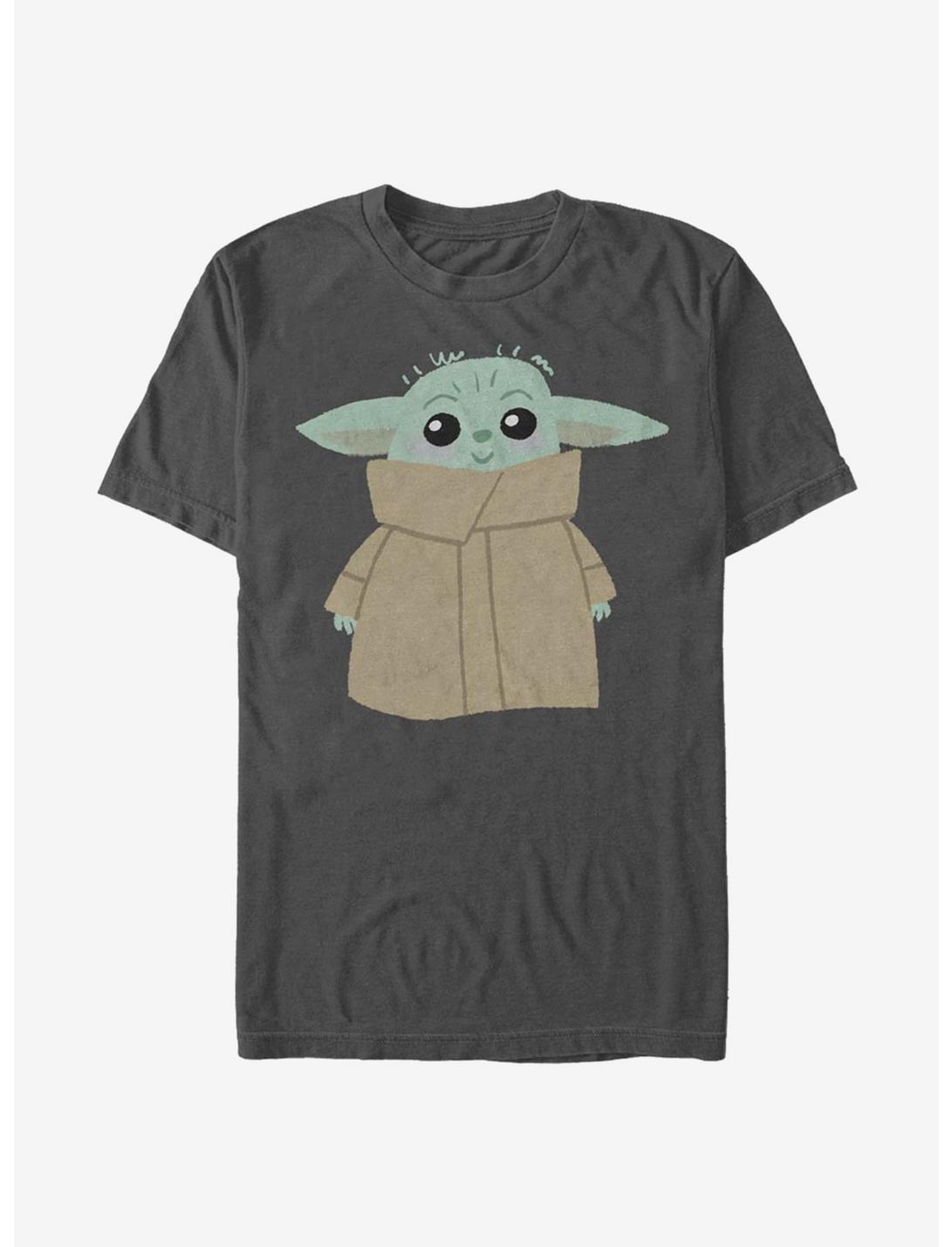 Star Wars The Mandalorian The Child Cute Blushing T-Shirt, CHARCOAL, hi-res