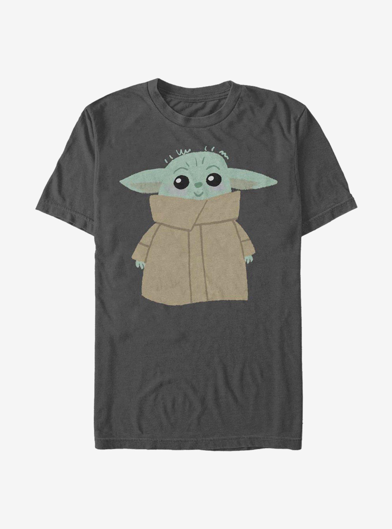 Star Wars The Mandalorian The Child Cute Blushing T-Shirt, CHARCOAL, hi-res