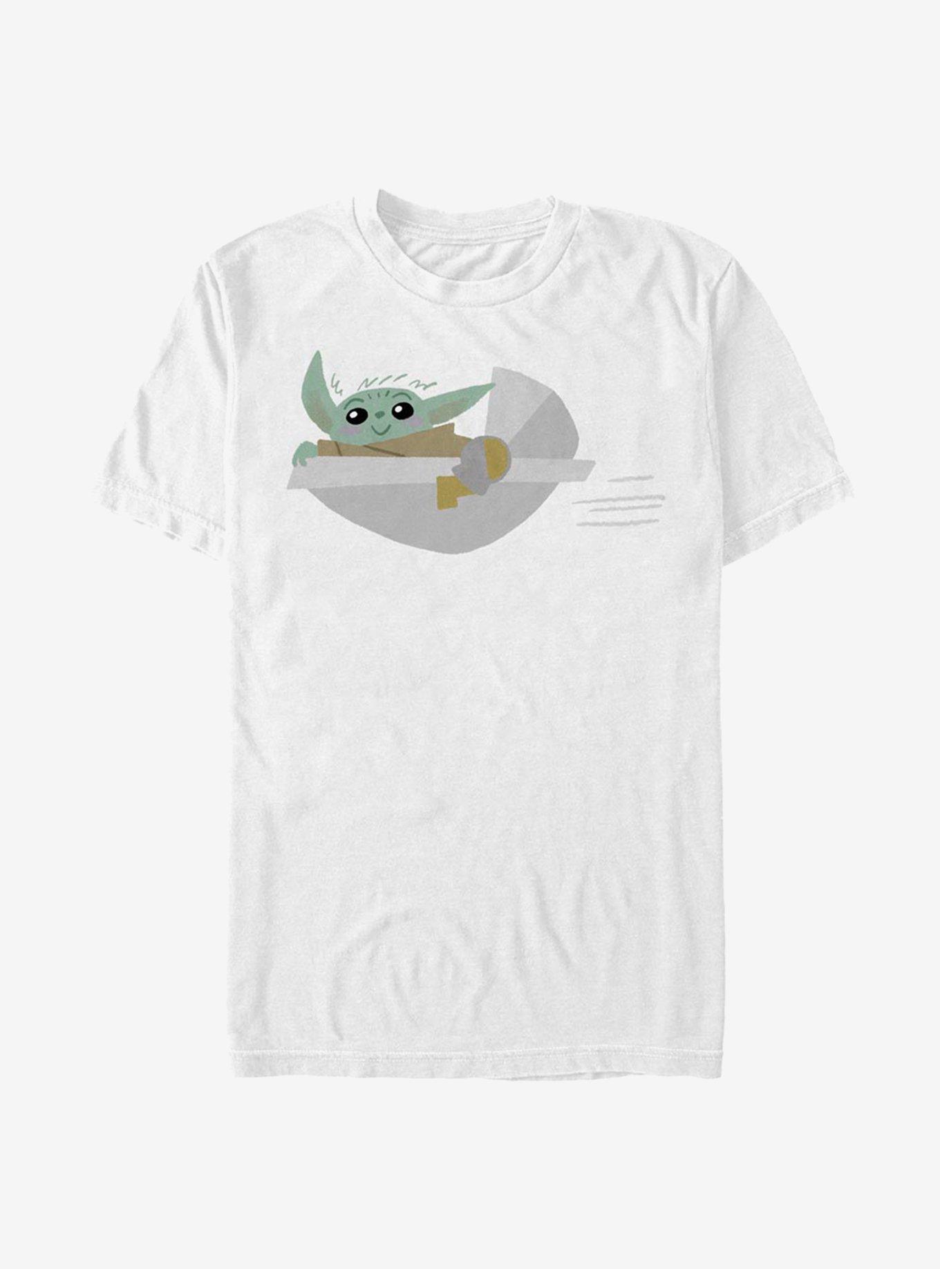 Star Wars The Mandalorian Child Flying By T-Shirt