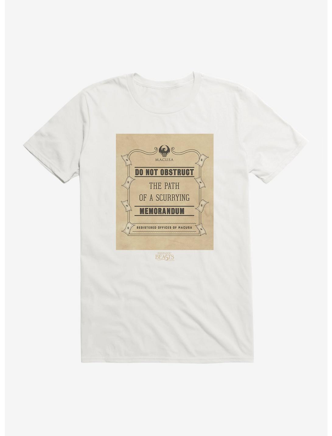 Fantastic Beasts Do Not Obstruct T-Shirt, WHITE, hi-res