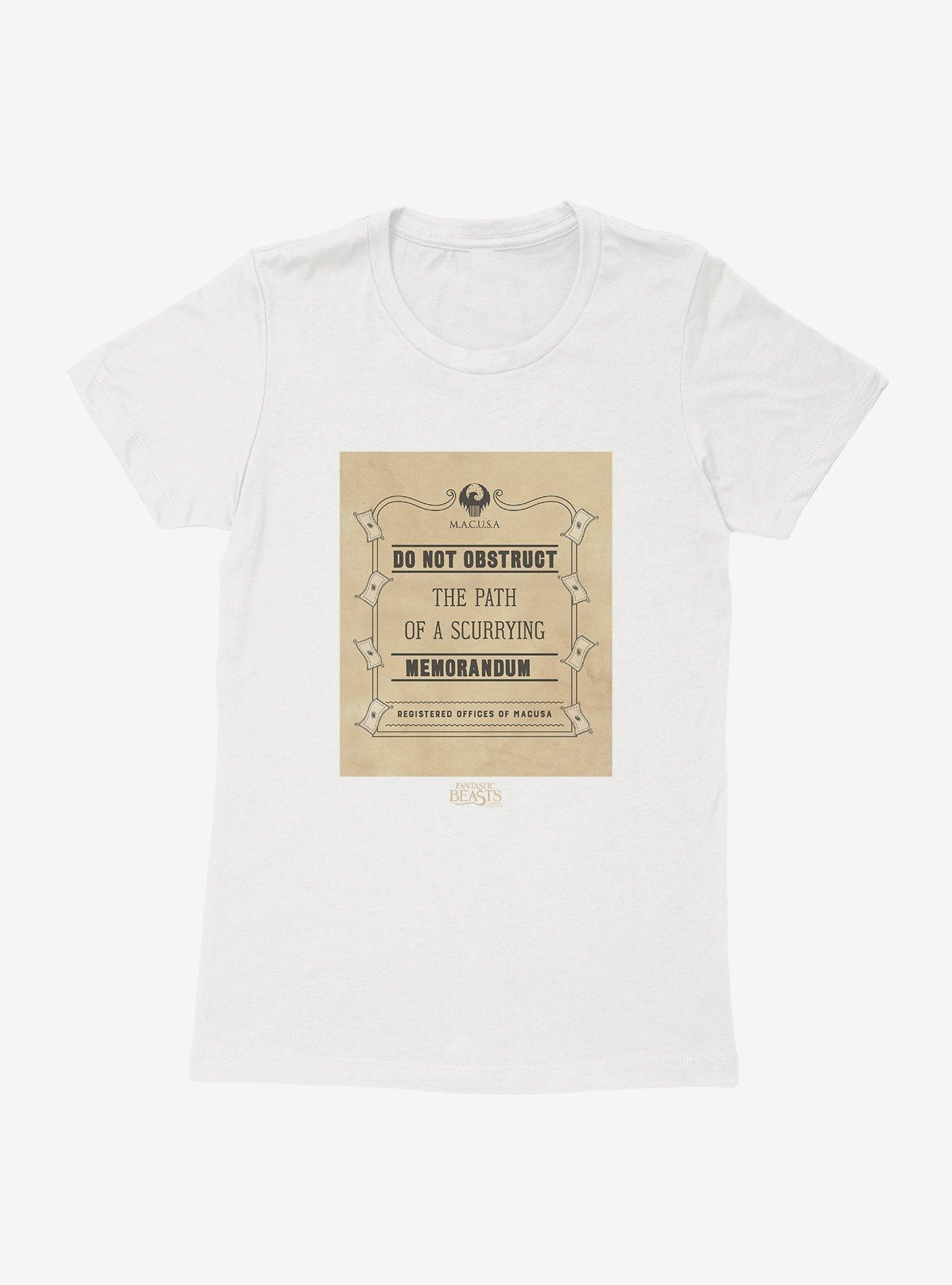 Fantastic Beasts Do Not Obstruct Womens T-Shirt, WHITE, hi-res