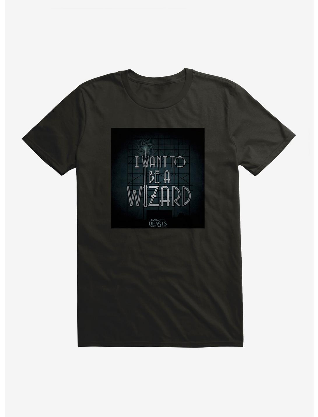 Fantastic Beasts I Want To Be A Wizard T-Shirt, BLACK, hi-res