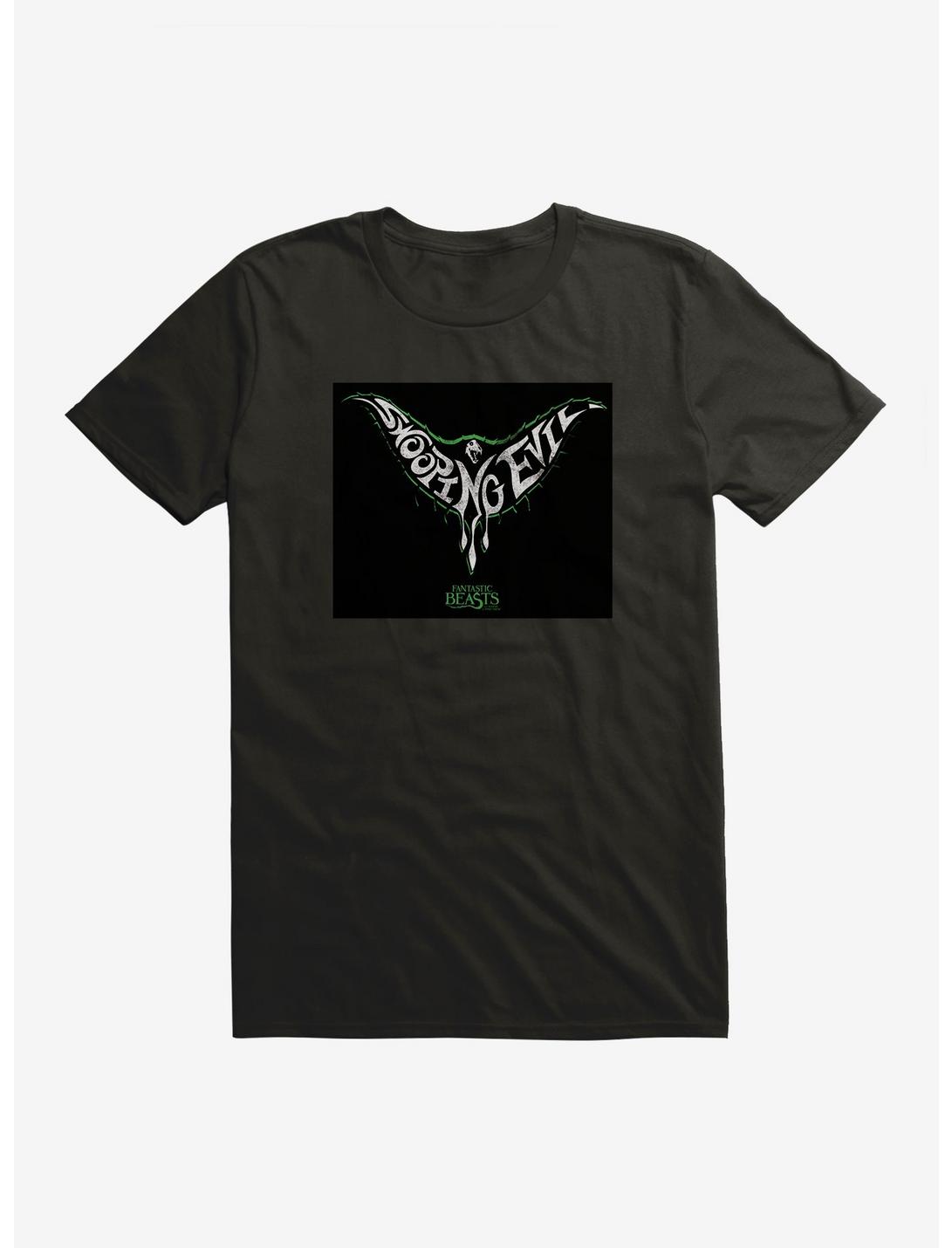 Fantastic Beasts Swooping Evil Drip Font T-Shirt, BLACK, hi-res