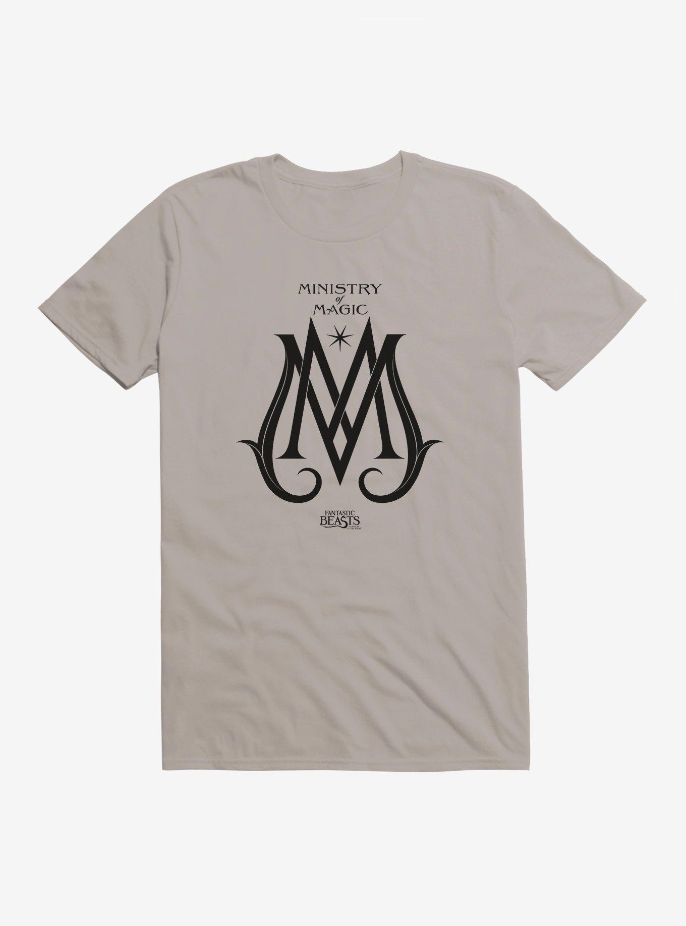 Fantastic Beasts Ministry Of Magic Logo T-Shirt, LIGHT GREY, hi-res