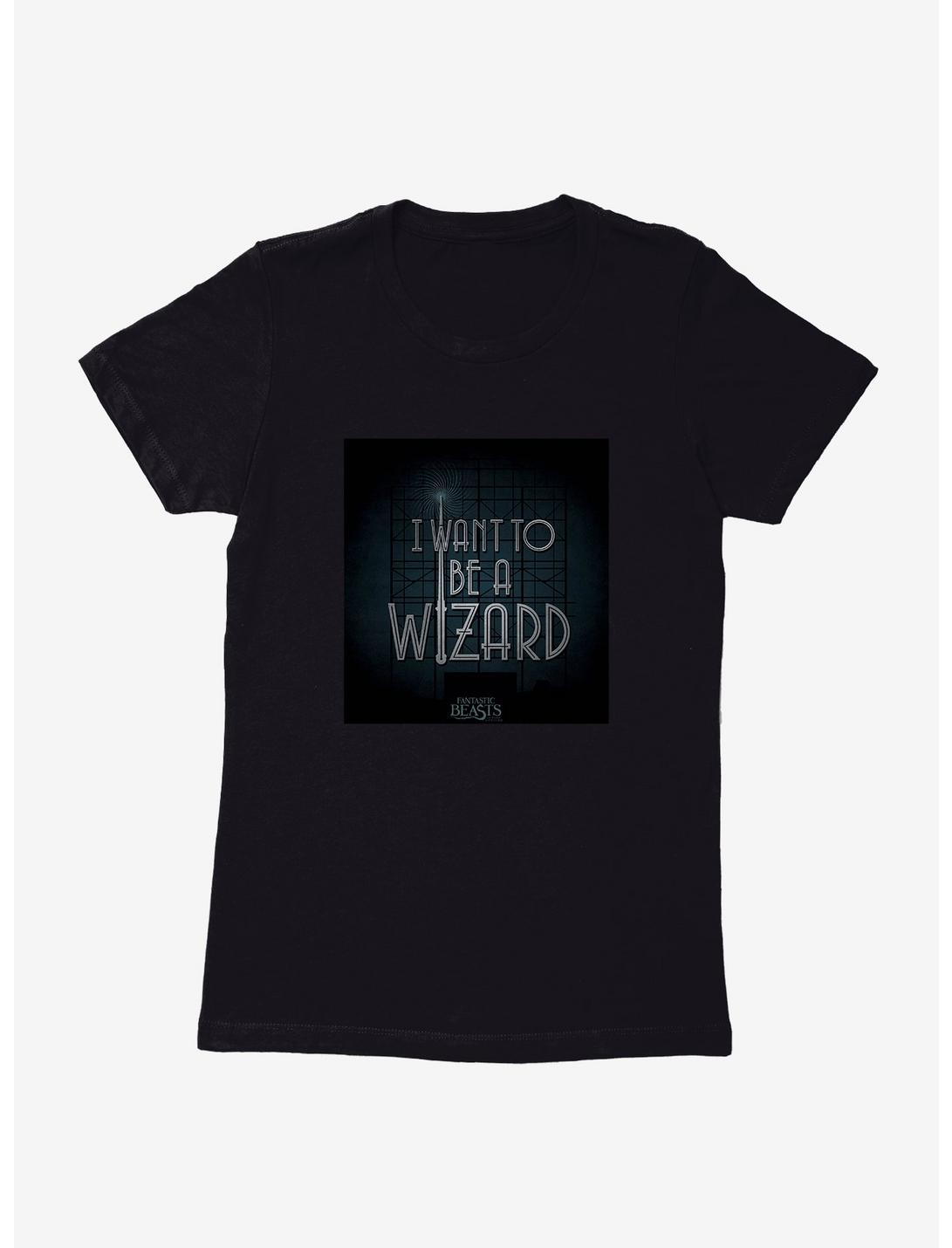 Fantastic Beasts I Want To Be A Wizard Womens T-Shirt, BLACK, hi-res