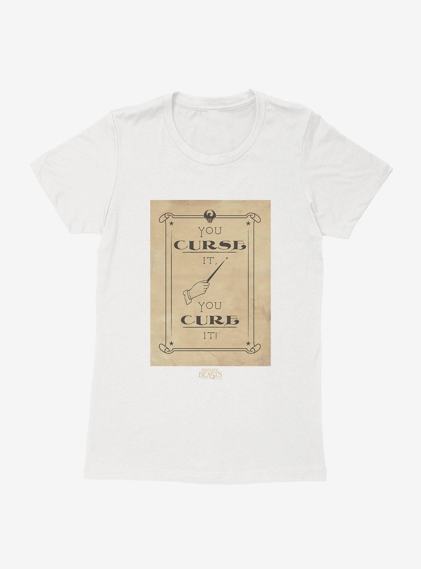 Fantastic Beasts You Curse It, You Cure It! Womens T-Shirt, WHITE, hi-res