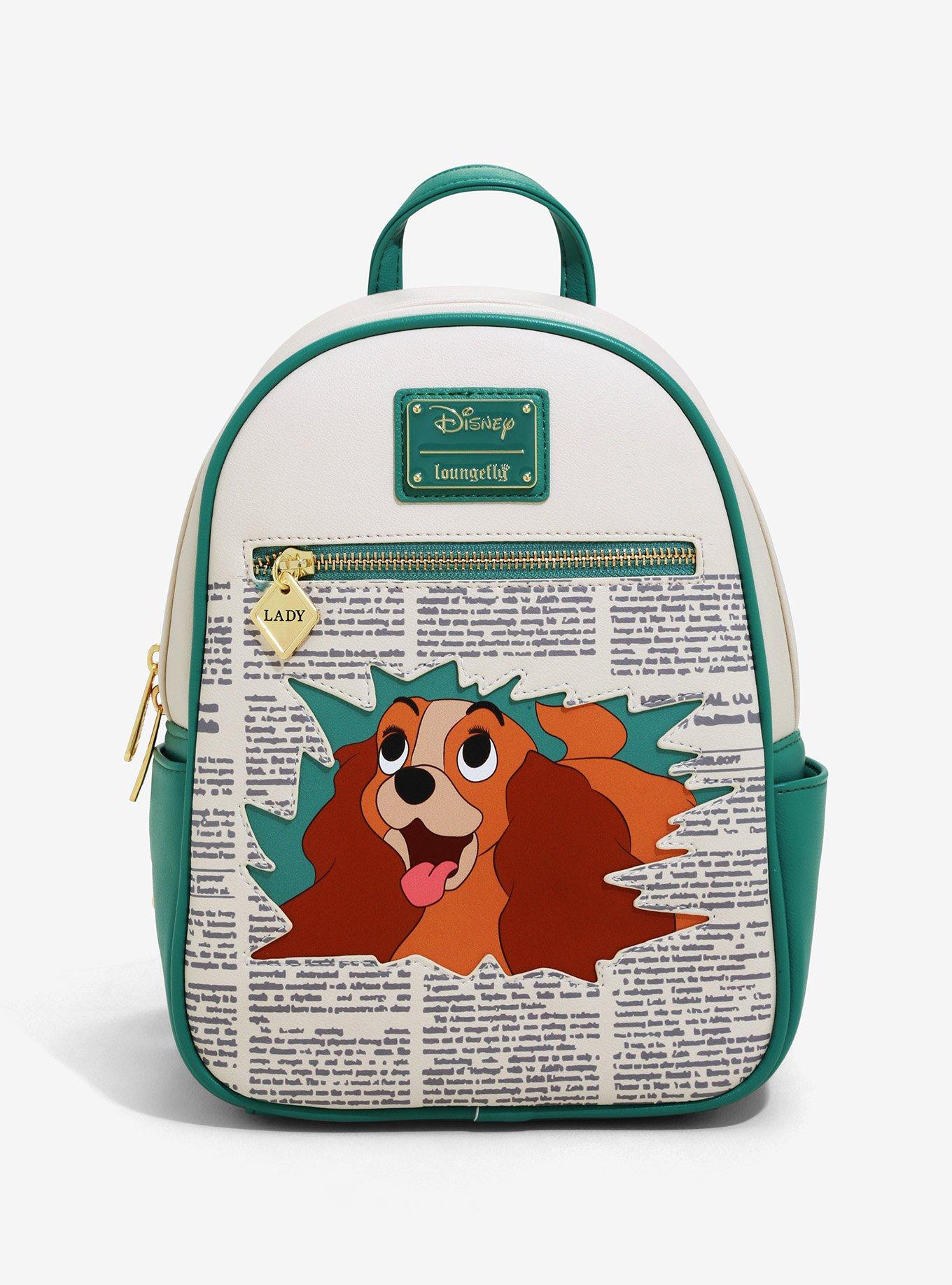 Loungefly Disney Lady and the Tramp Newspaper Mini Backpack BoxLunch Exclusive BoxLunch