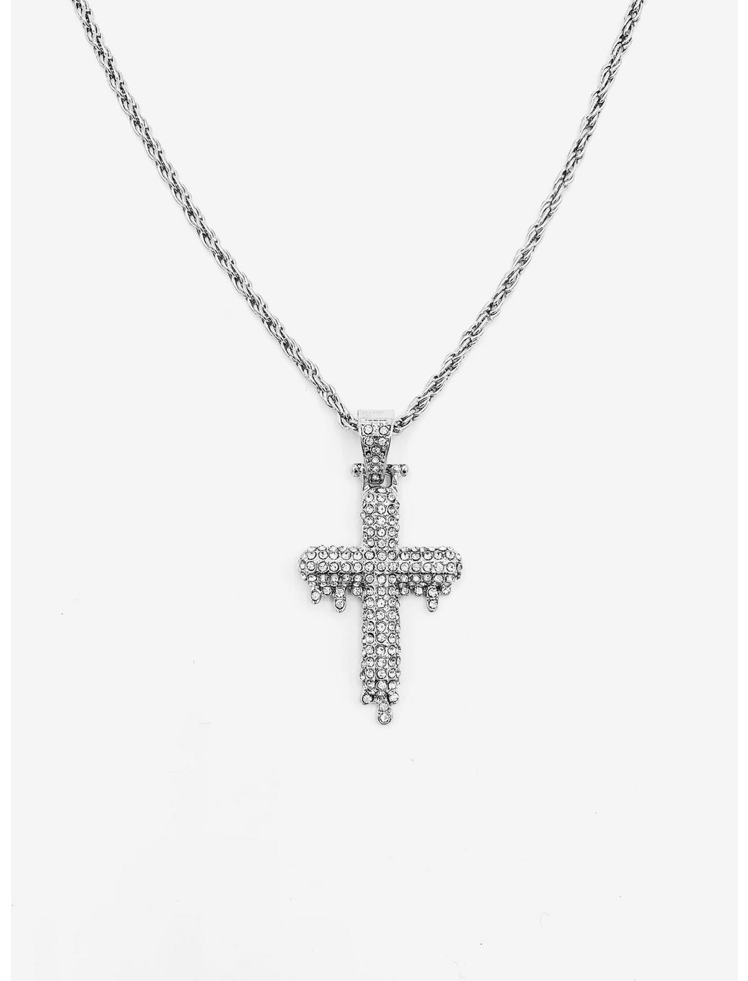 Bling Cross Necklace, , hi-res