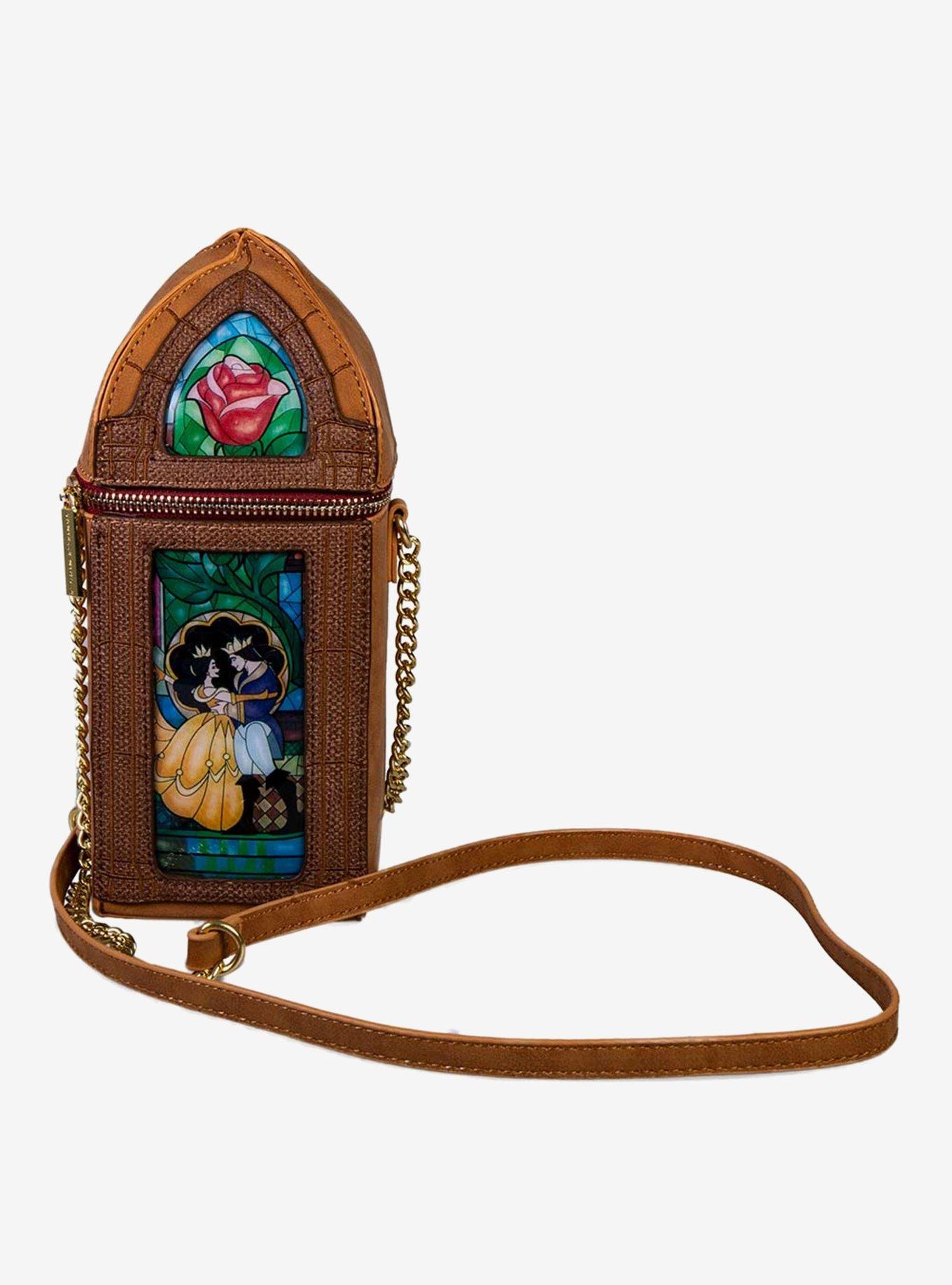 Danielle Nicole Disney Beauty And The Beast Fairytale Stain Glass Crossbody Bag Hot Topic