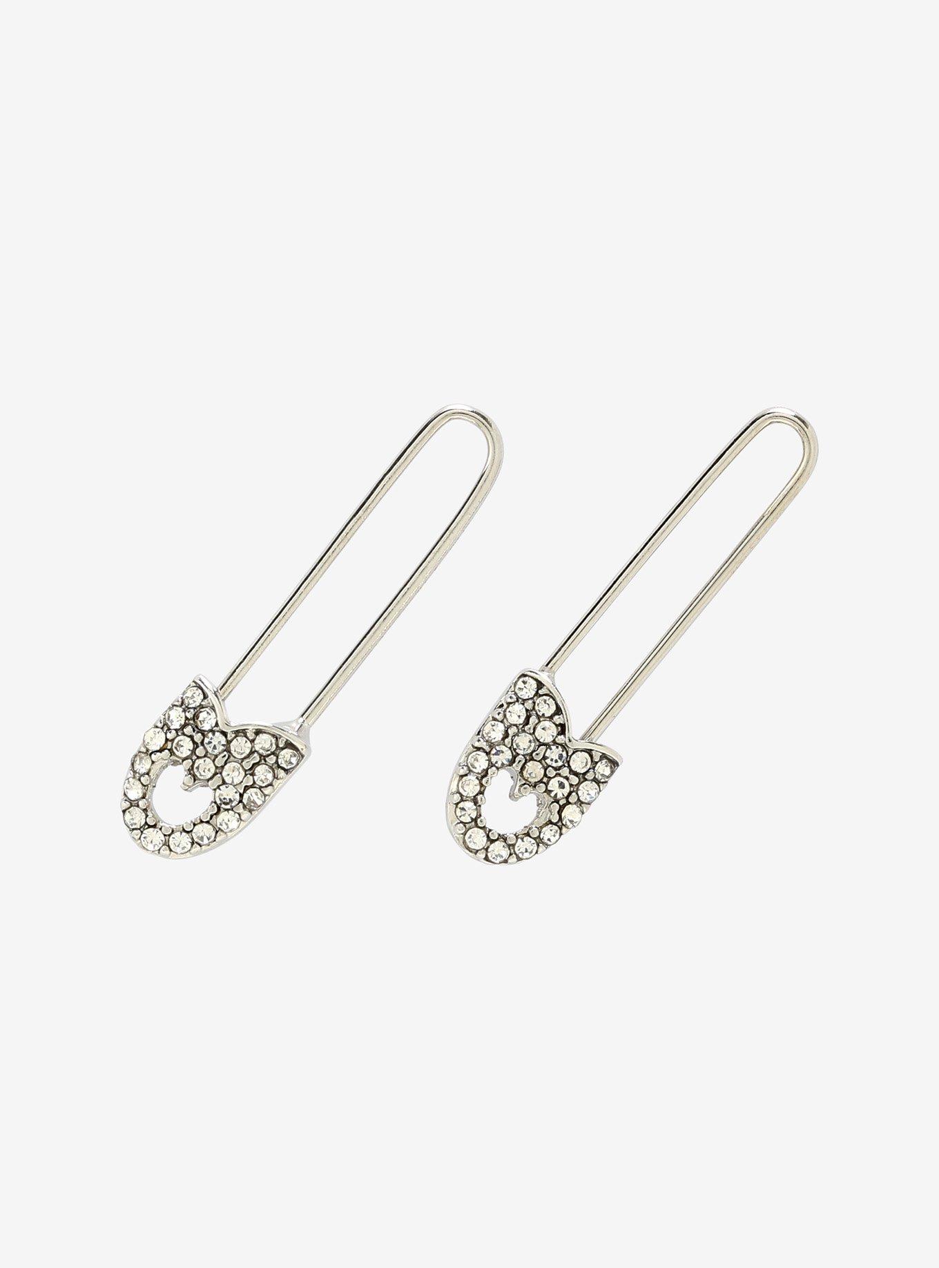 Hot topic safety pin on sale earrings