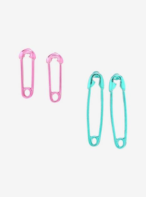 Pastel Safety Pin Earring Set | Hot Topic