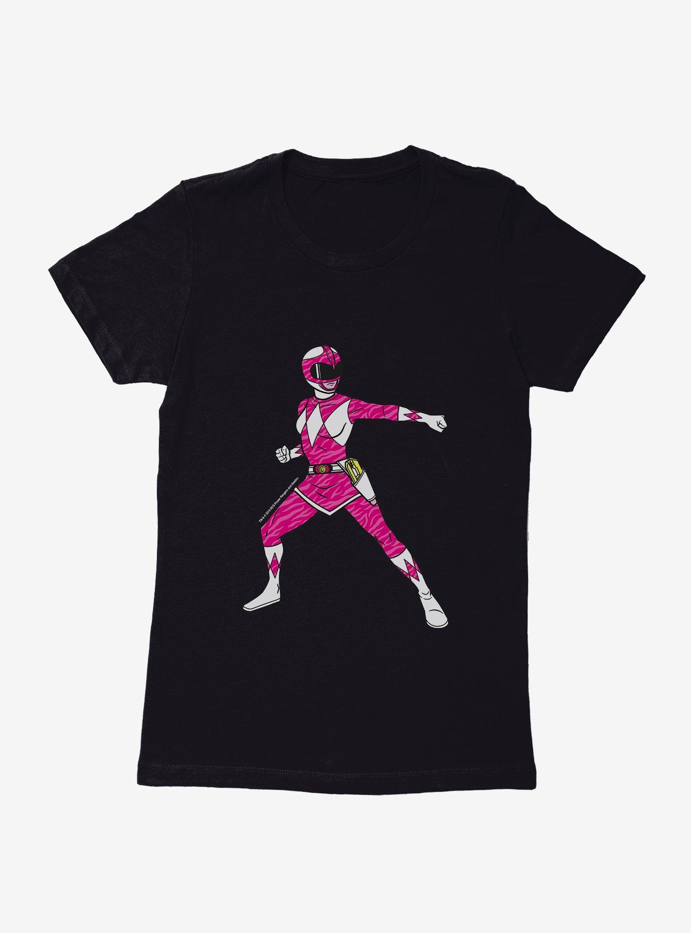 Mighty Morphin Power Rangers Pink Ranger Ready Womens T-Shrt | BoxLunch