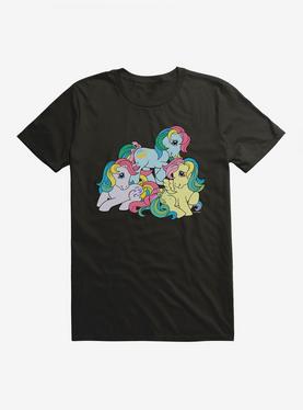 Official My Little Pony Cloud Scene Grey Marl T-Shirt Official My Little Pony Cloud Scene Grey Marl T-Shirt