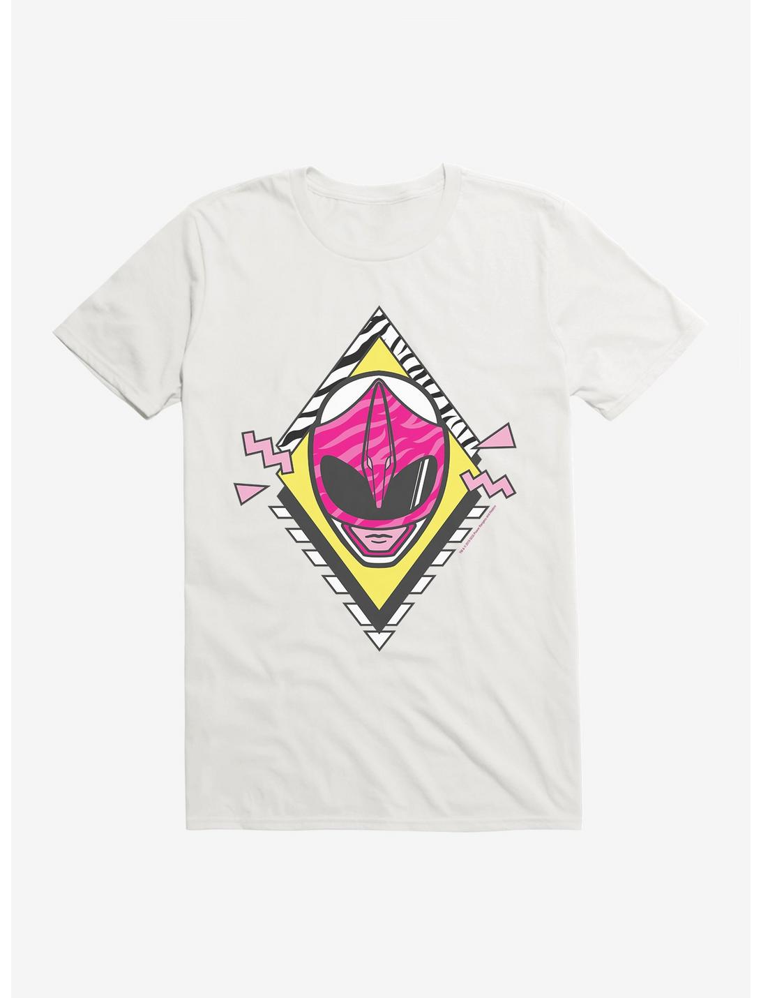 Mighty Morphin Power Rangers Pink Ranger Mask T-Shrt, WHITE, hi-res
