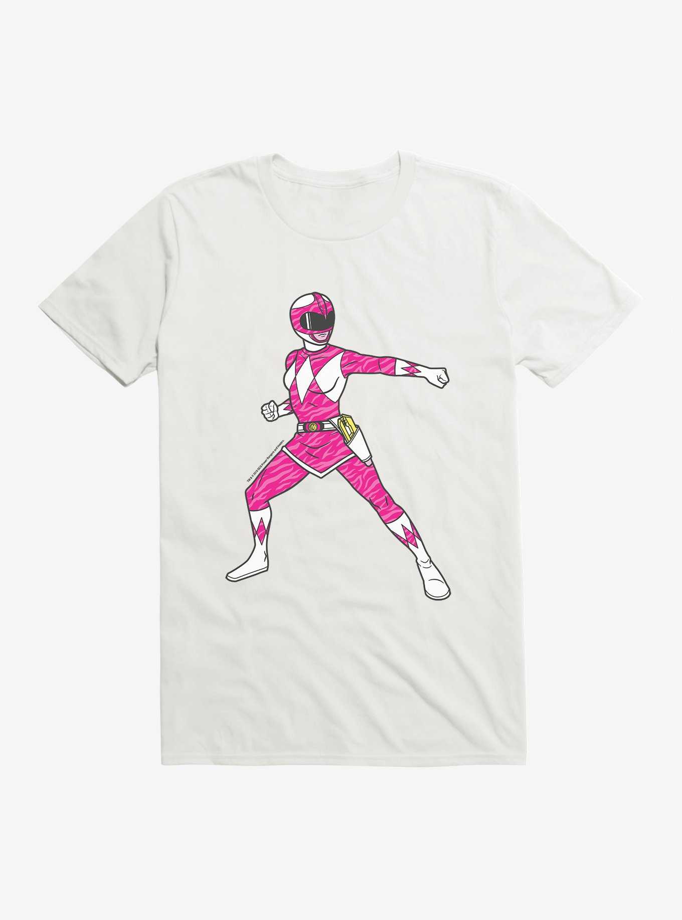 Mighty Morphin Power Rangers Pink Ranger Ready T-Shrt, WHITE, hi-res