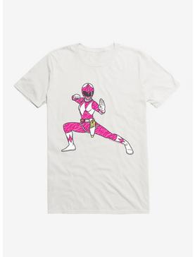 Mighty Morphin Power Rangers Pink Ranger Action Move T-Shrt, WHITE, hi-res