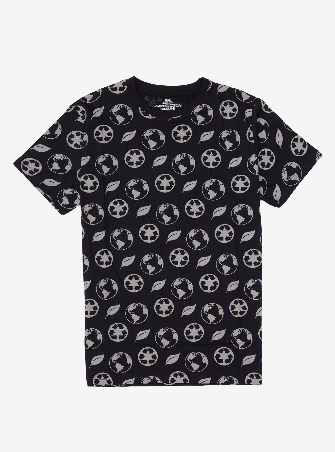 Earth Symbols Recycled T-Shirt, BLACK, hi-res