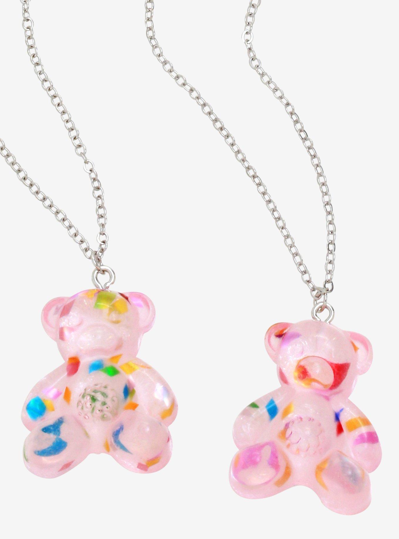 Candy Bear Sparkle Best Friend Necklace Set, , hi-res
