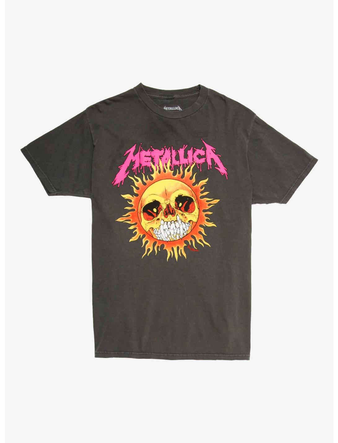 Metallica Sun Skull Girls T-Shirt, BLACK, hi-res