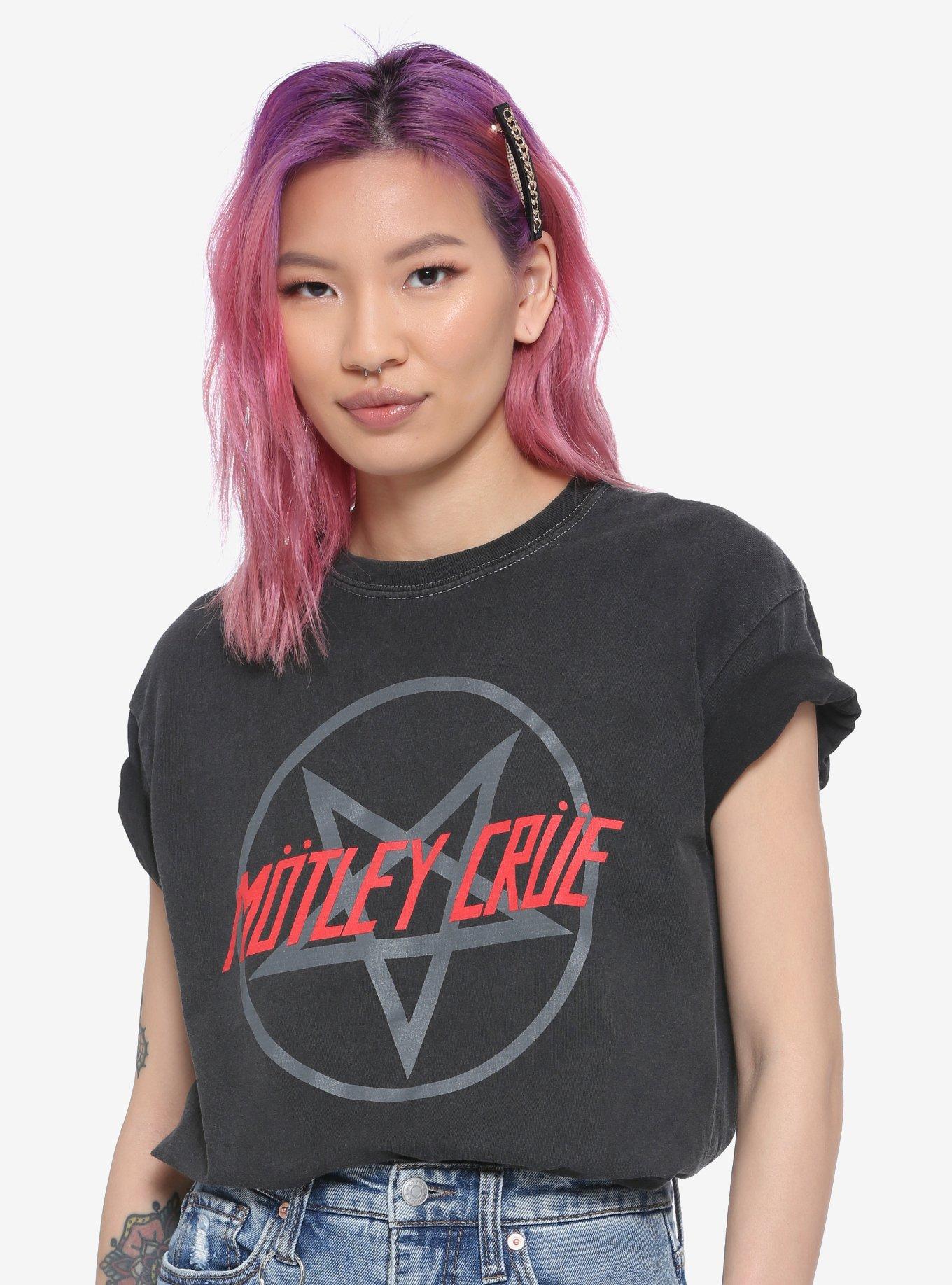 Motley Crue Circle Logo Girls T Shirt Hot Topic 0106