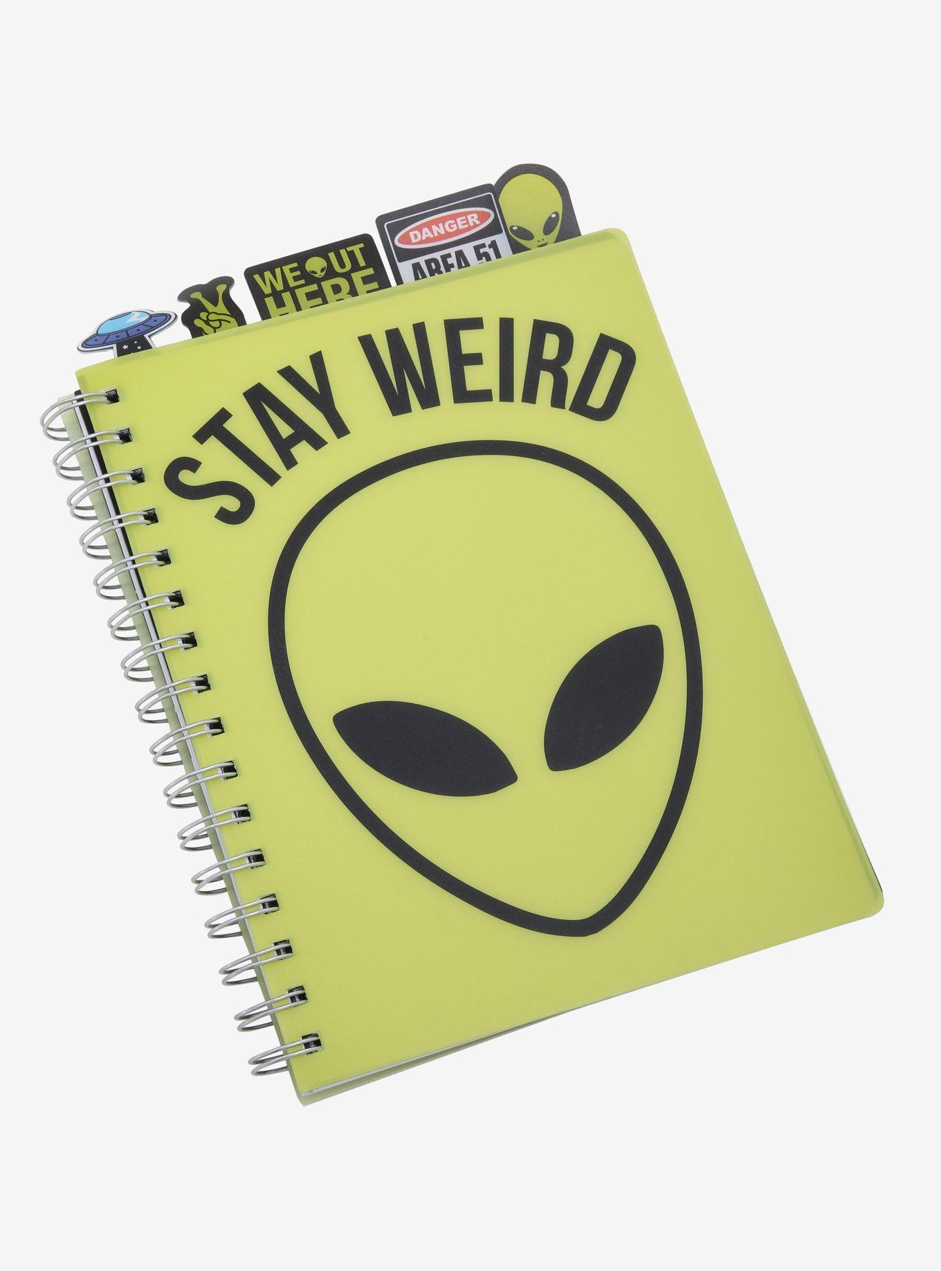Alien Stay Weird Tabbed Journal, , hi-res