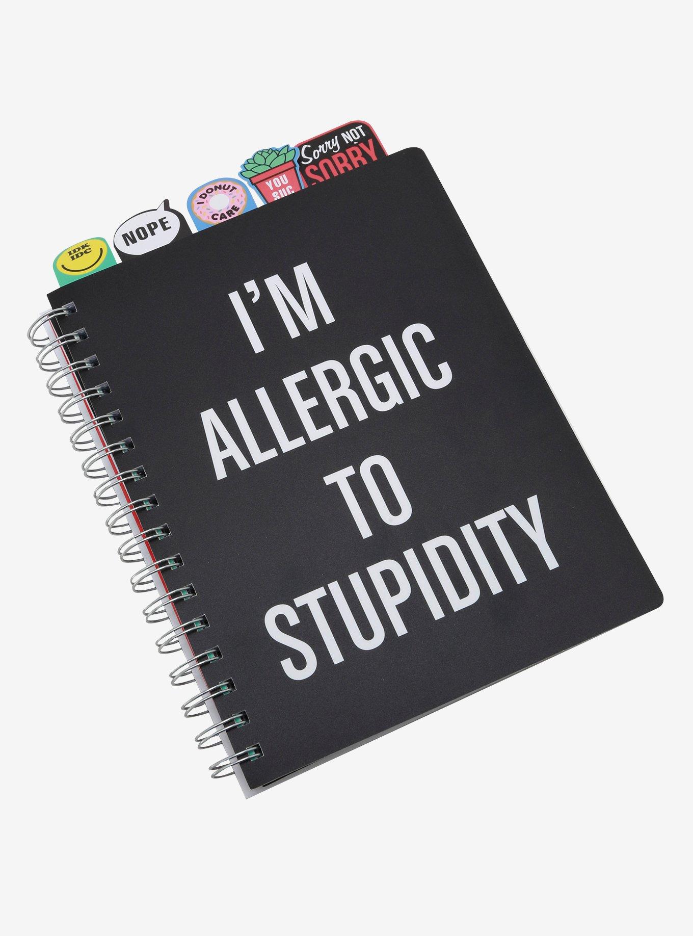 I'm Allergic To Stupidity Tabbed Journal, , hi-res