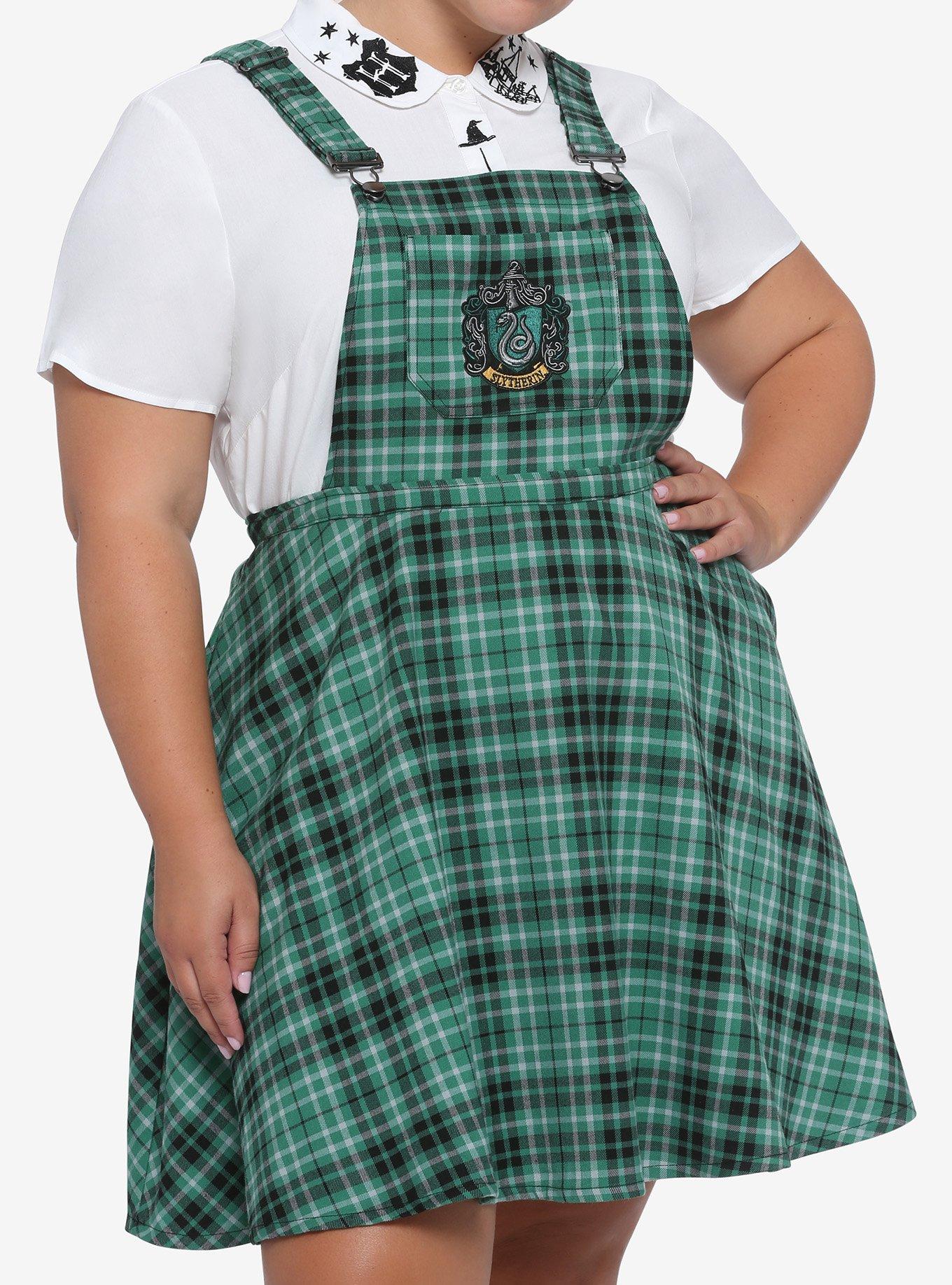 Harry Potter Slytherin Plaid Skirtall Plus Size, MULTI, hi-res