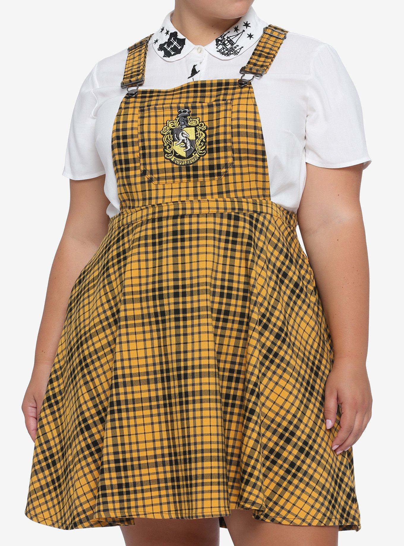 Harry Potter Hufflepuff Plaid Skirtall Plus Size, MULTI, hi-res