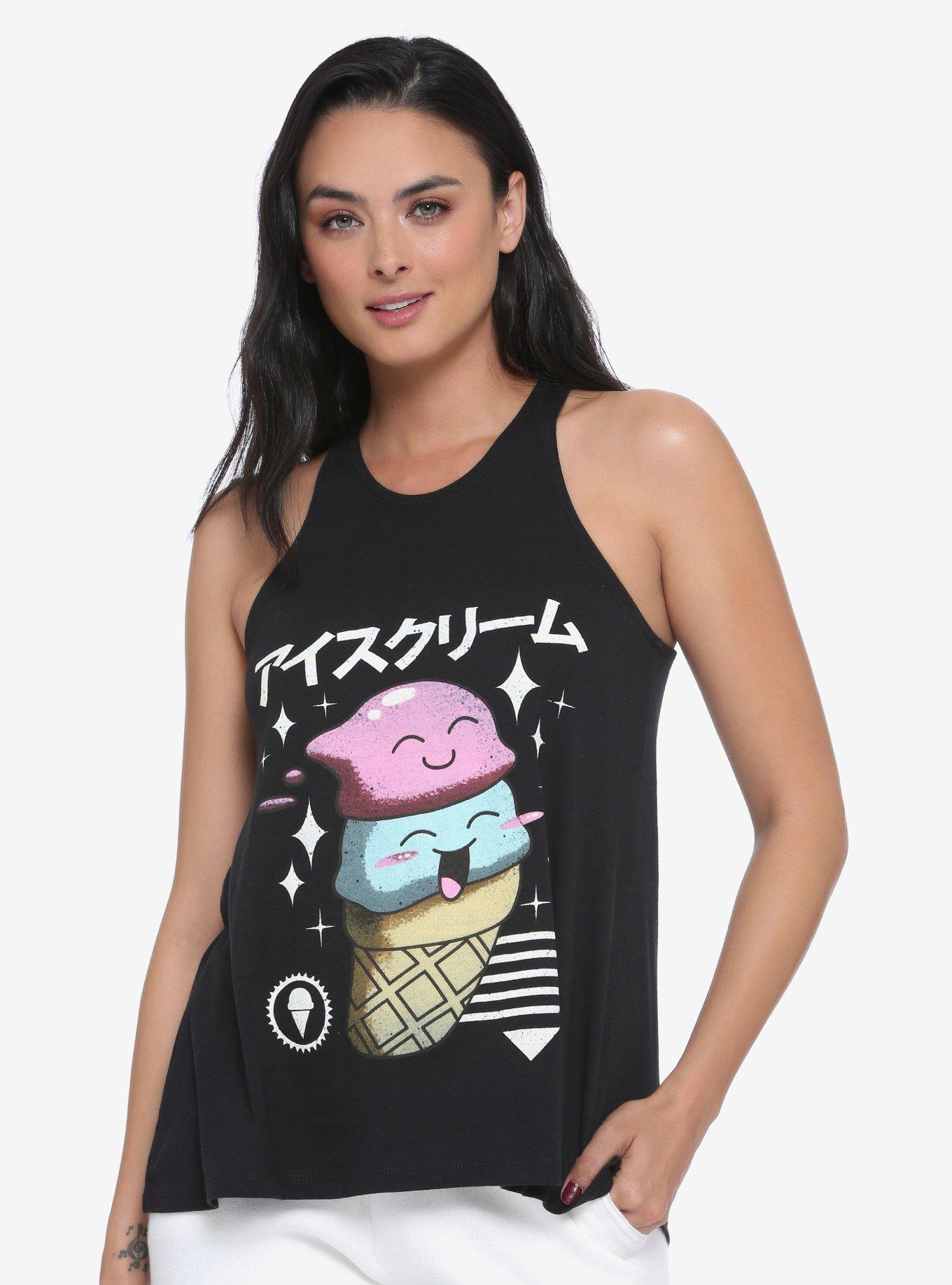 Kawaii Ice Cream Women's Tank Top - BoxLunch Exclusive, ORANGE, hi-res