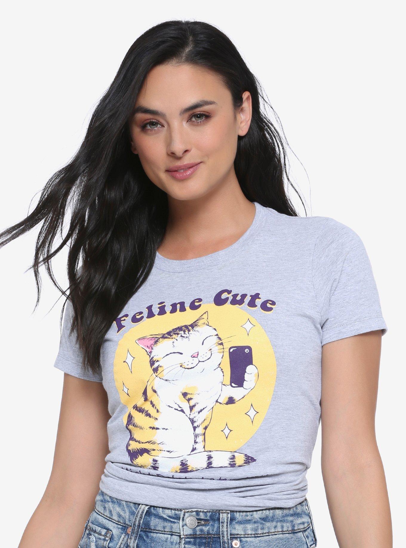 Feline Cute Women's T-Shirt - BoxLunch Exclusive, MULTI, hi-res