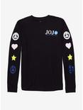 JoJo's Bizarre Adventure Icons Long Sleeve T-Shirt - BoxLunch Exclusive, BLACK, hi-res