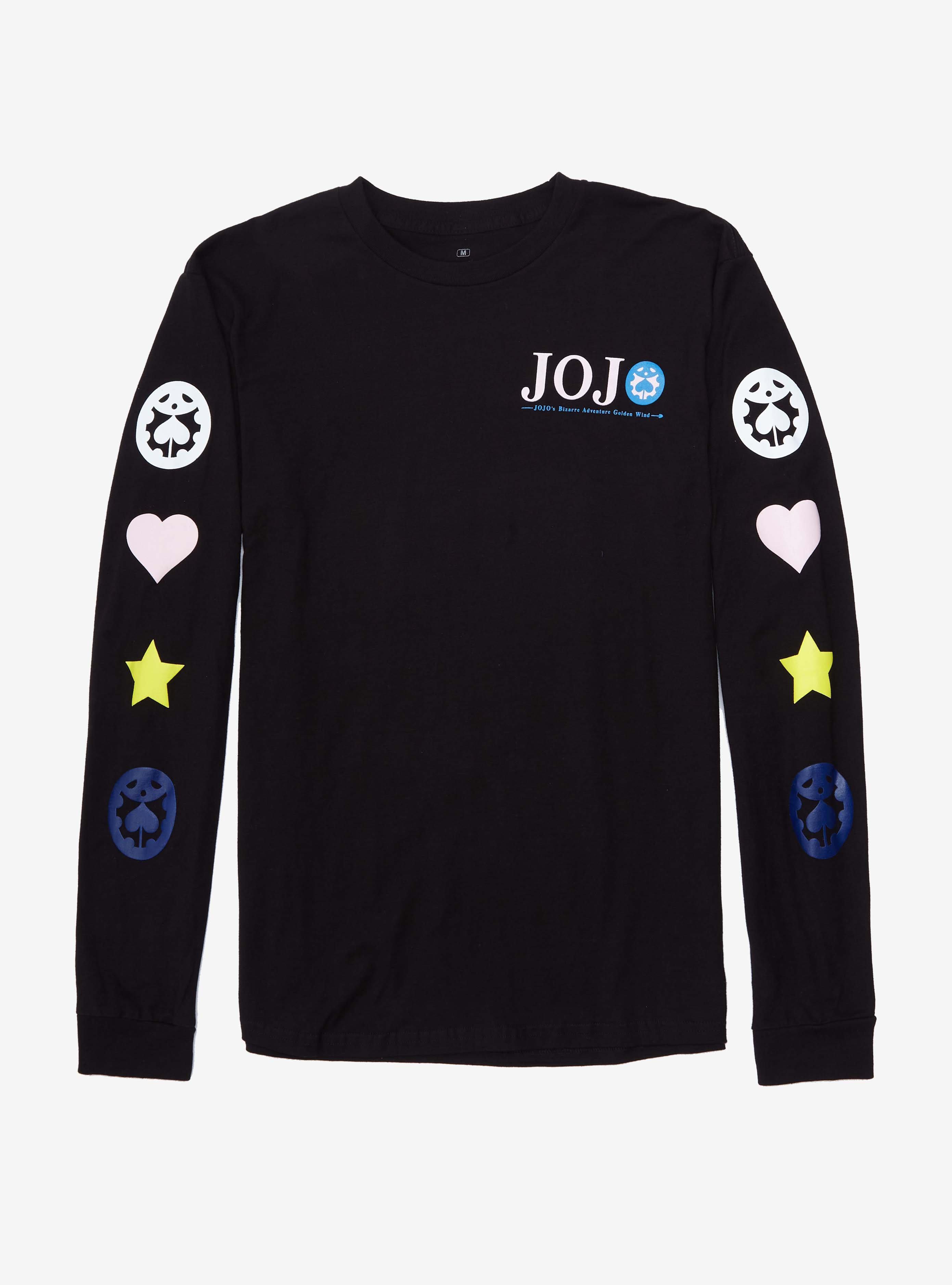 JoJo's Bizarre Adventure Icons Long Sleeve T-Shirt - BoxLunch Exclusive, BLACK, hi-res
