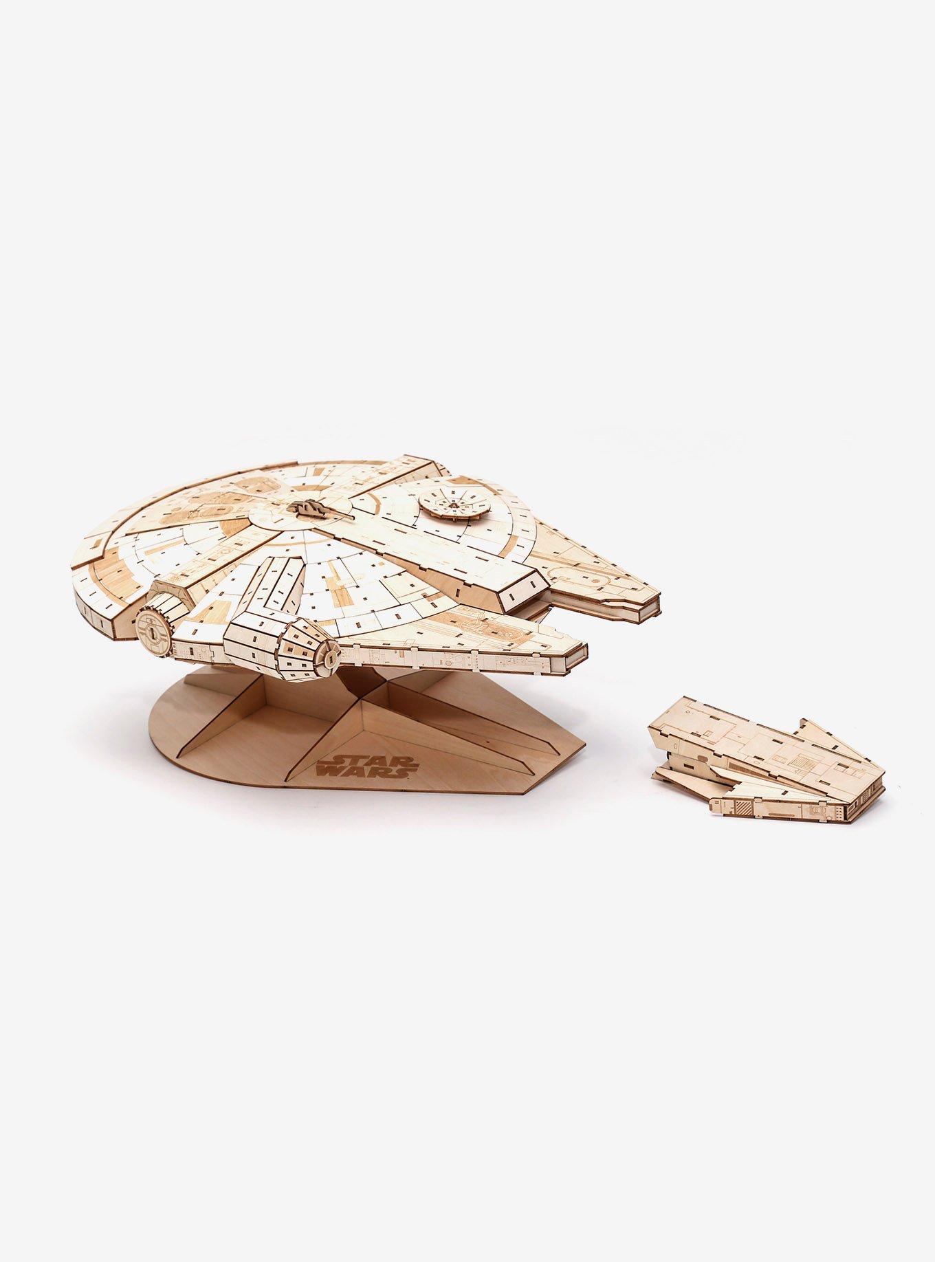 Incredibuilds Star Wars Millennium Falcon Collectors Edition Book & 3D Wood Model Kit, , hi-res