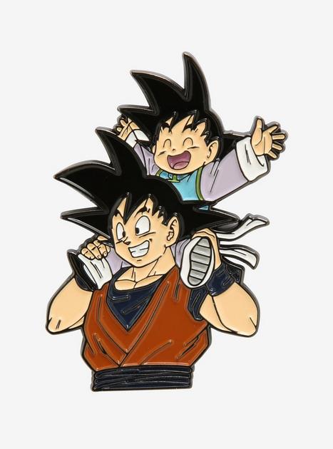 ピンズ・ピンバッジ・缶バッジ Dragonballz button DB goku gokou square Dragon Ball Z Super Saiyan Goku Star Button Pin — BoxLunch