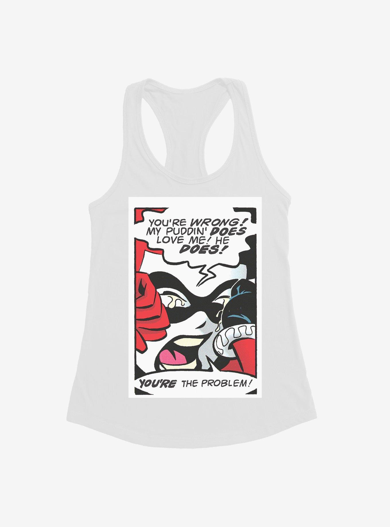 DC Comics Batman Harley Quinn Comic Art You're The Problem Girls Tank, , hi-res