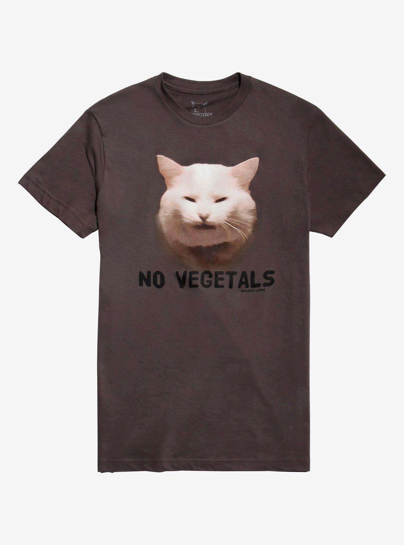 Smudge Lord Cat No Vegetals T-Shirt, GREY, hi-res